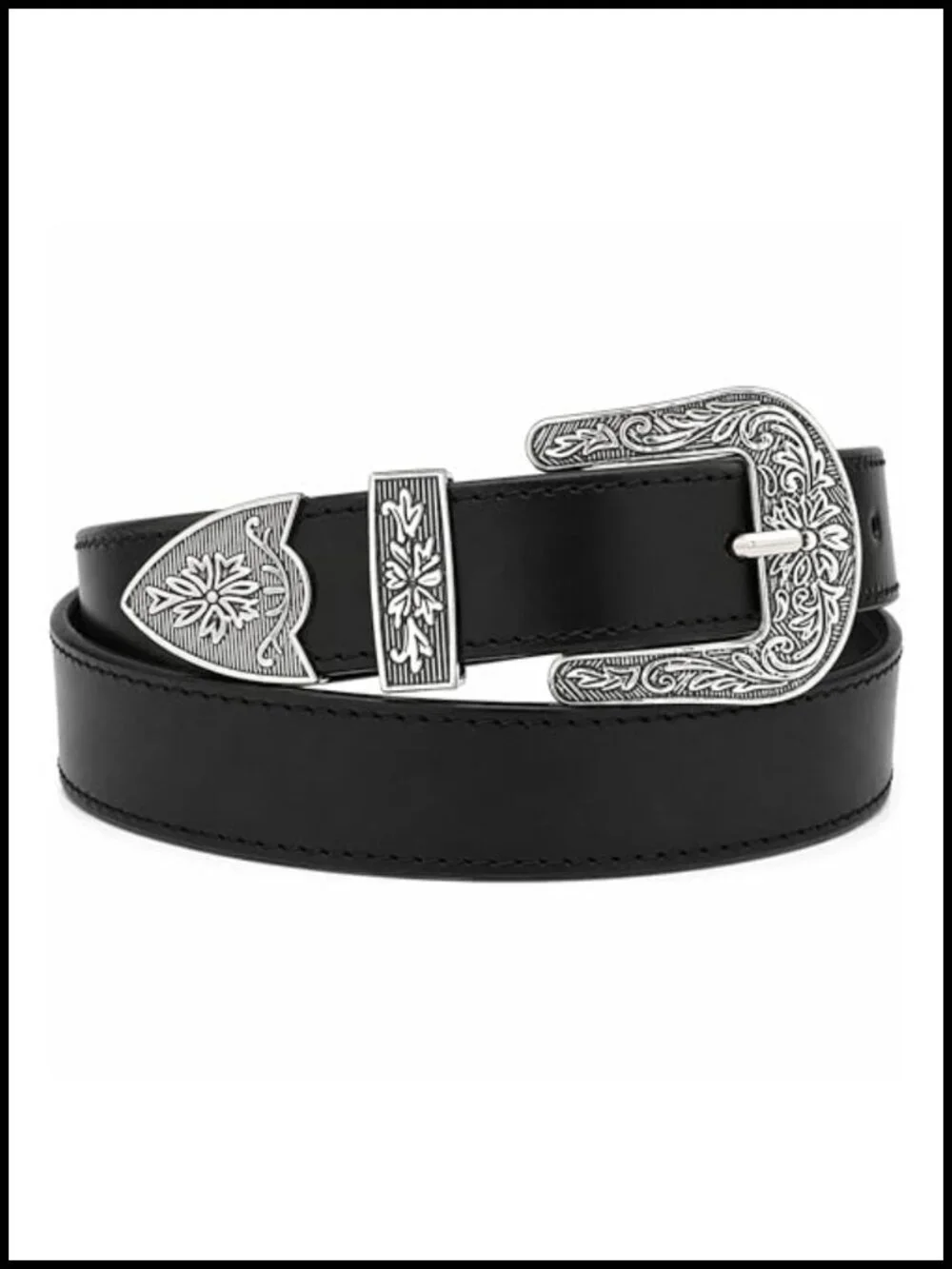 Western Leather Belt for Men Women Cowboy Belt